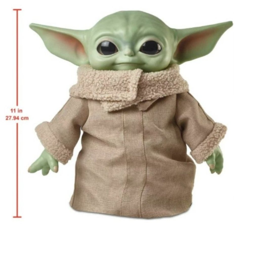 Star Wars Grogu Plush Toy, 11-in The Child Character from The Mandalorian - Picture 3 of 3